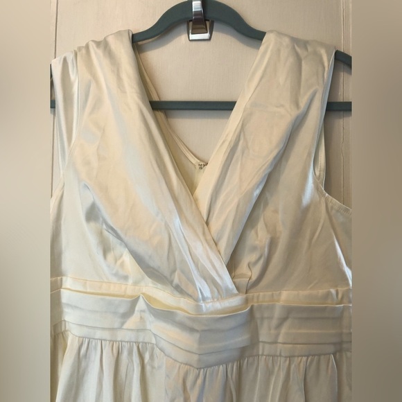 NWT 1X Modcloth Retrolicious “Love You” Dress Cream Satin - Picture 4 of 4
